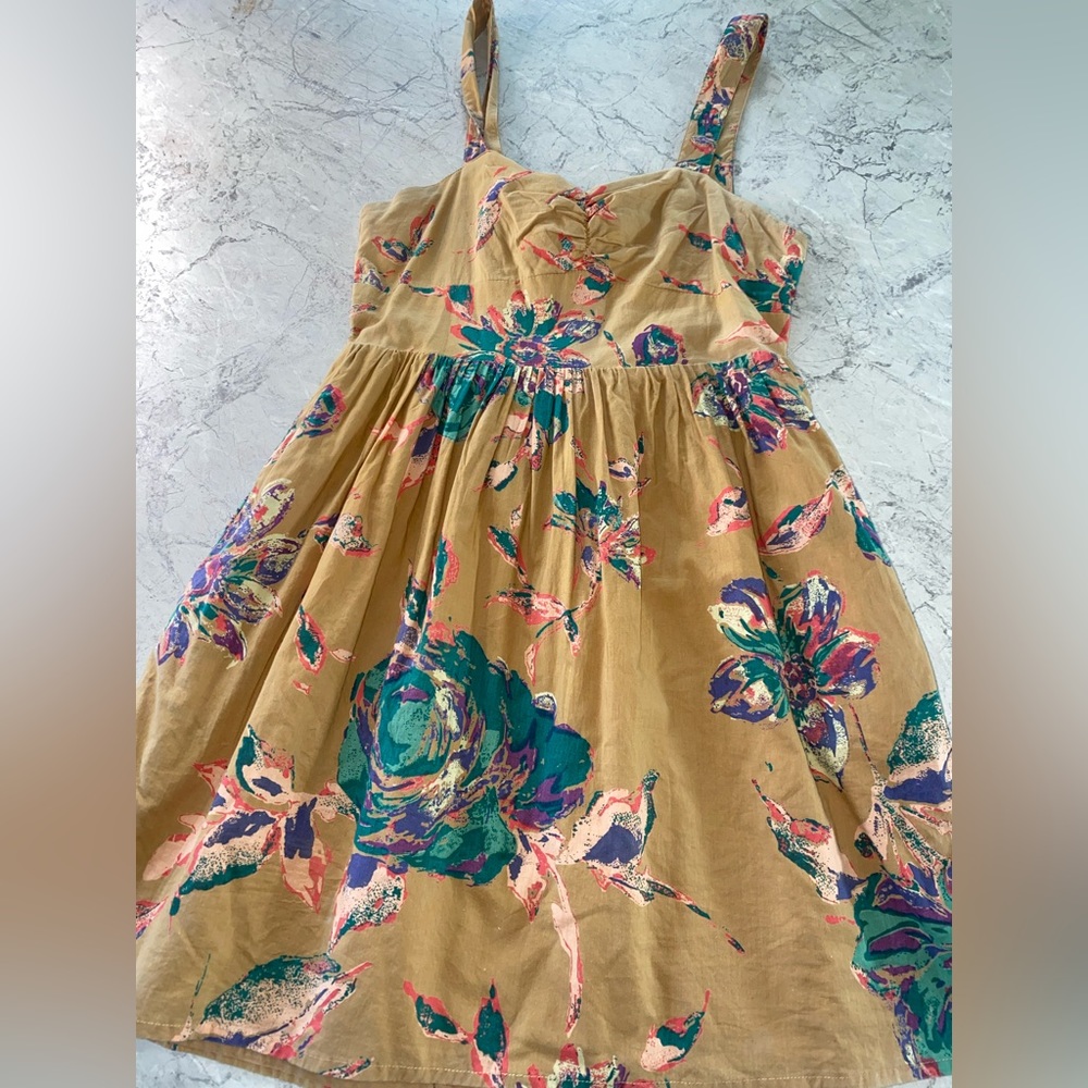 Tan Summer Mini Dress